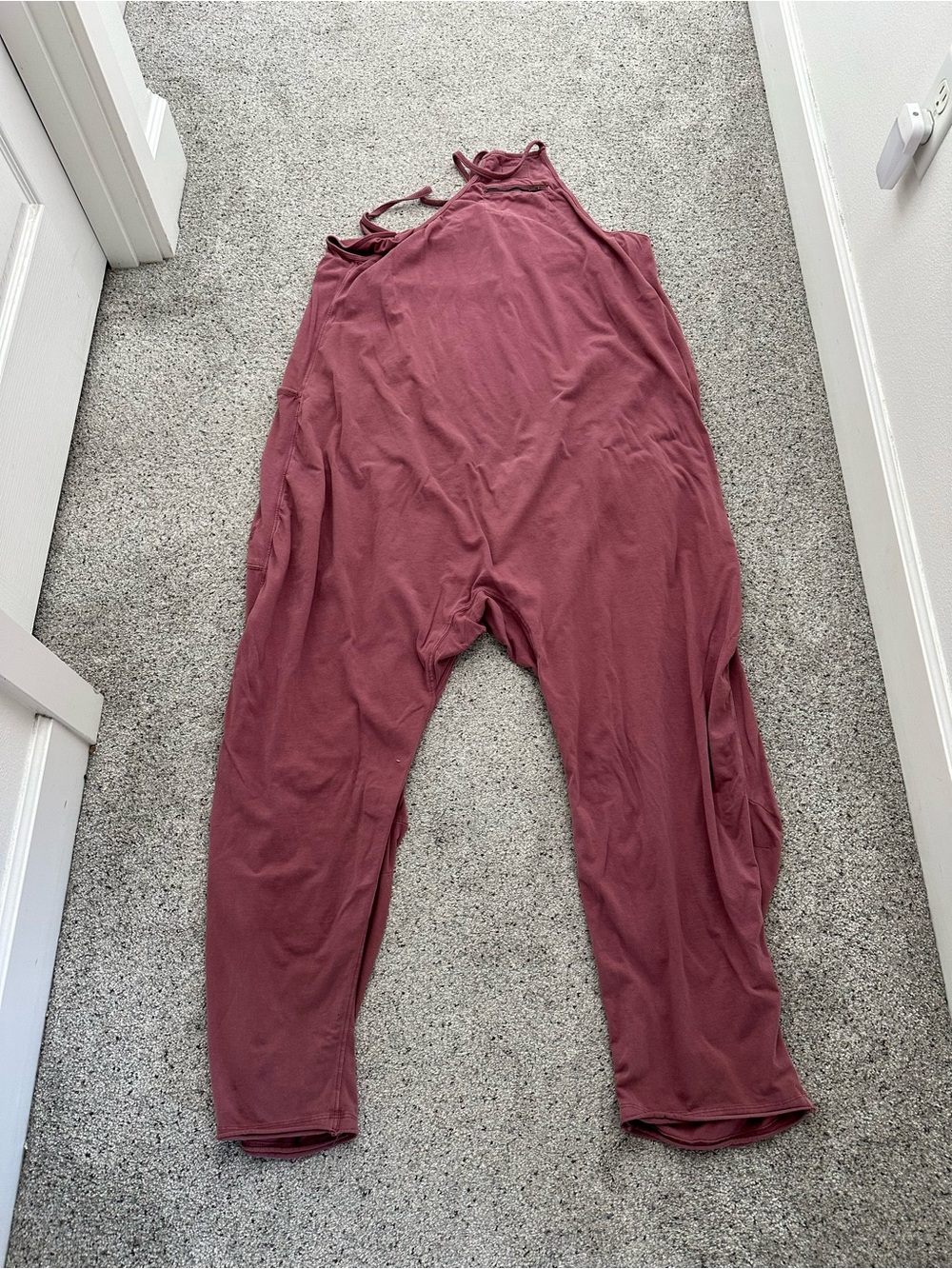 Free People Movement Hot Shot Onesie Jumpsuit Mauve Pink Size Large flaw - Picture 4 of 5